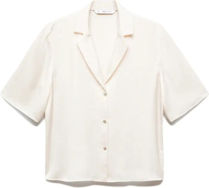 MANGO Satin Camp Shirt | Nordstrom | Nordstrom