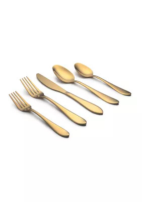 Cambridge Silversmiths Delia Gold 20-Piece Flatware Set | Belk