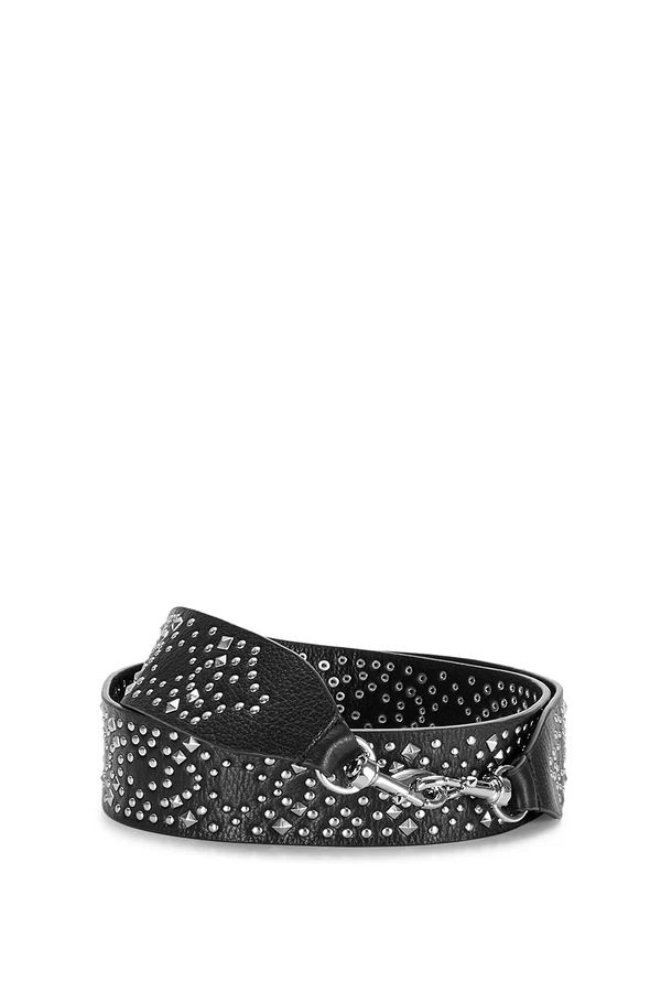 Black Studded Guitar Strap | Designer Handbag Strap | Rebecca Minkoff | Rebecca Minkoff US