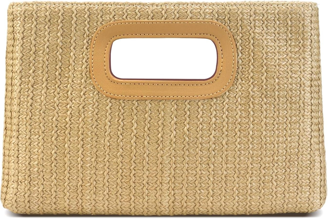 Straw Clutch Purses for Women with Top Handle,Summer Evening Handbag Shoulder Crossbody Purse wit... | Amazon (US)