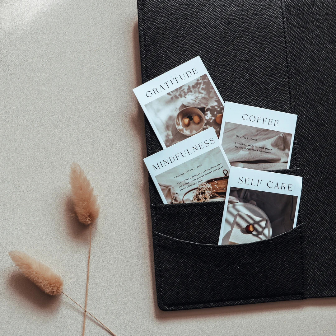 Printed Aesthetic Planner Cards | Journal Cards | Plastic 4 Pockets Holder | Task Cards | MM Pers... | Etsy (US)