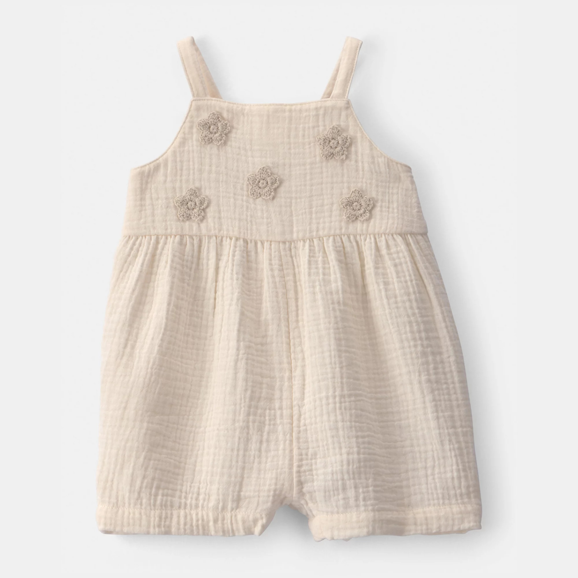 Baby Girl Carter's Flower Embroidered Romper | Kohl's