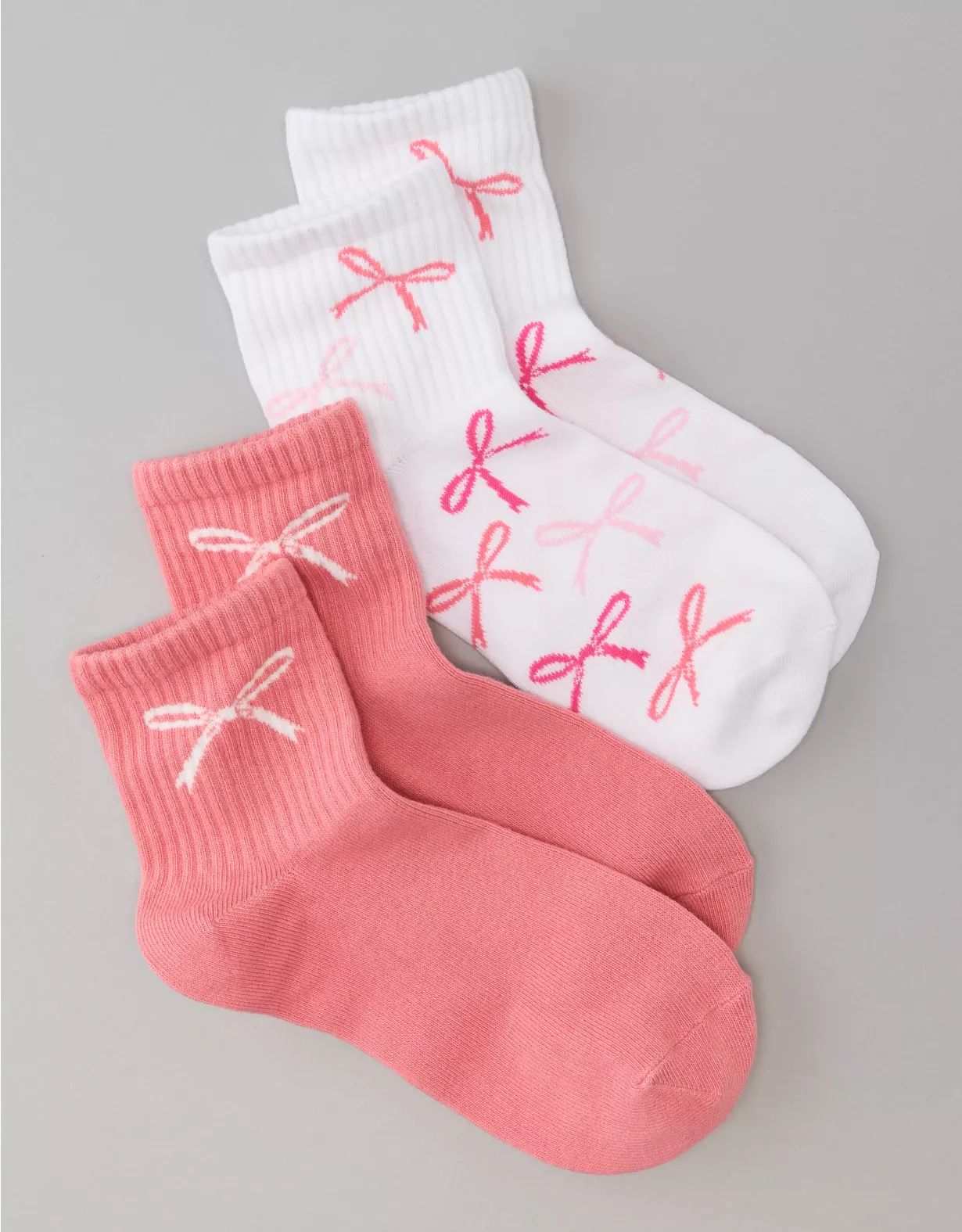 AE Ballet Bow Boyfriend Socks 2-Pack | American Eagle Outfitters (US & CA)