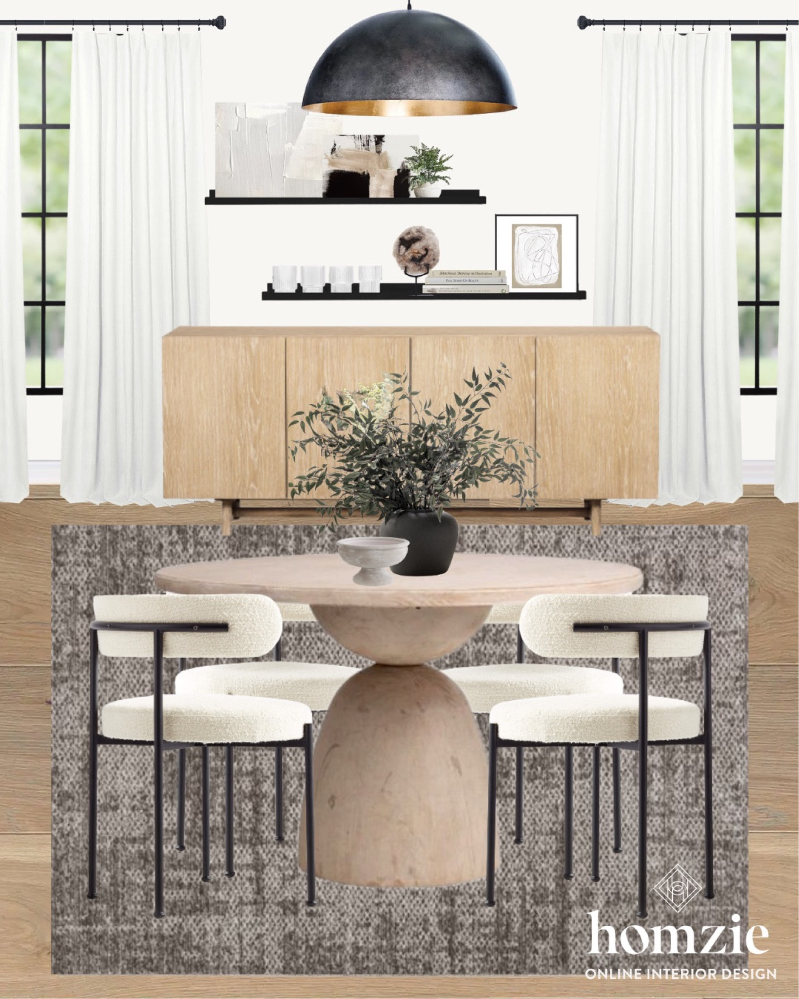 Such a beautiful modern dining room design. I love these dining chairs and the round natural wood table!

#LTKFind #LTKhome #LTKSeasonal