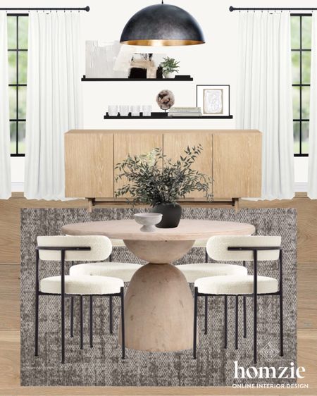 Such a beautiful modern dining room design. I love these dining chairs and the round natural wood table!

#LTKFind #LTKhome #LTKSeasonal