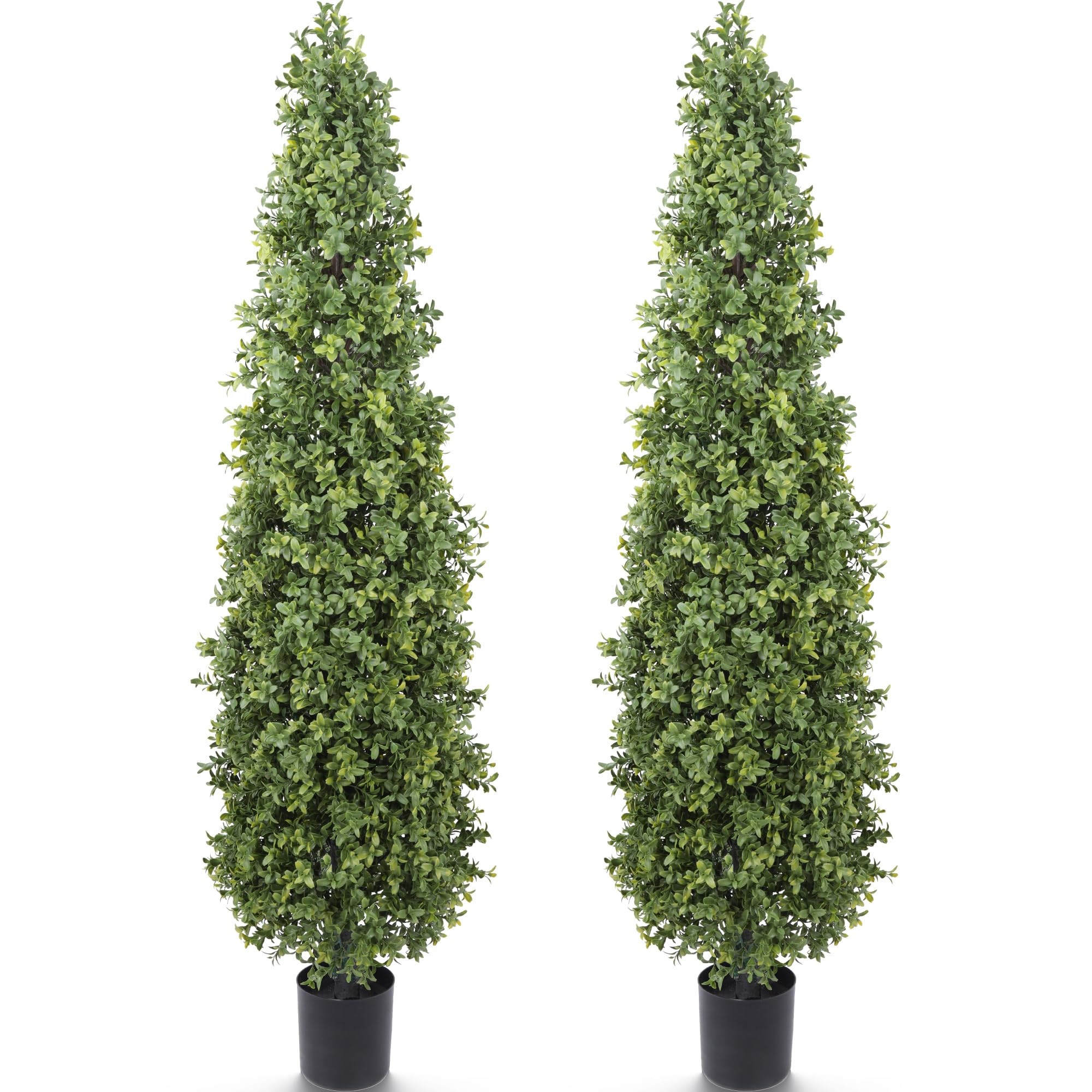 Artificial Boxwood Topiary Tree 4FT Fake Topiary Tree Faux Potted Topiary Plant for Porch Home Ga... | Amazon (US)