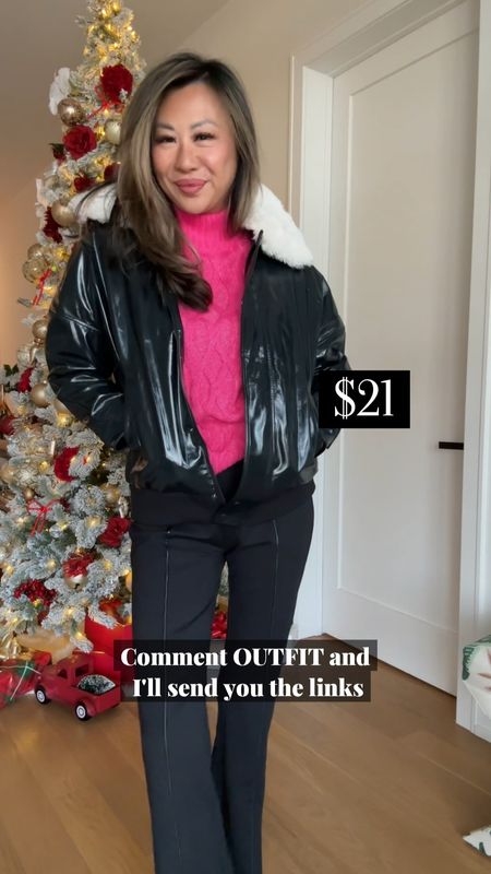 Walmart holiday fashion $30 and under! Walmart fashion, Walmart finds, holiday outfits, sweater, leggings, coat only $22, all wearing a size small except coat is XS
