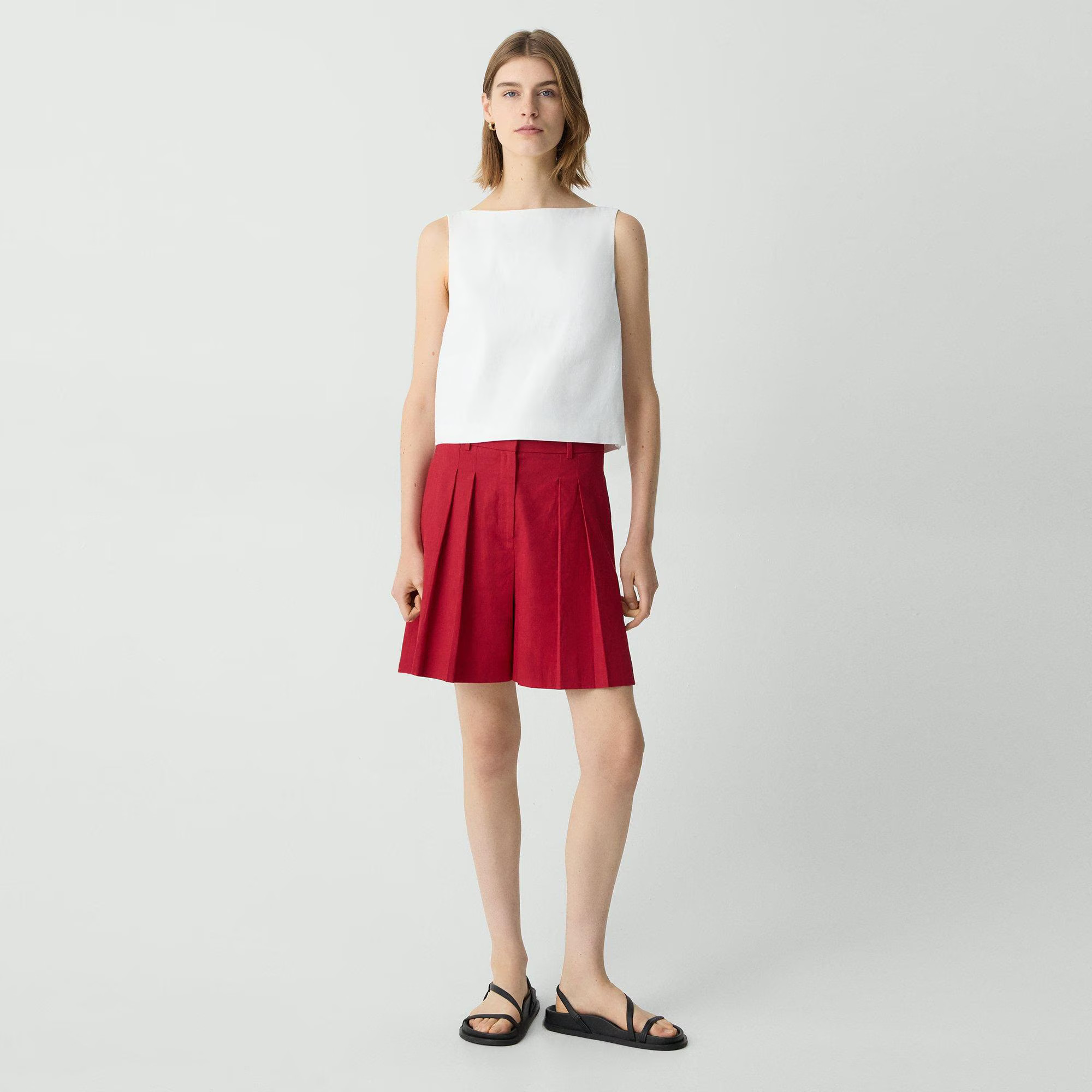 Pleated Short in Good Linen | Theory