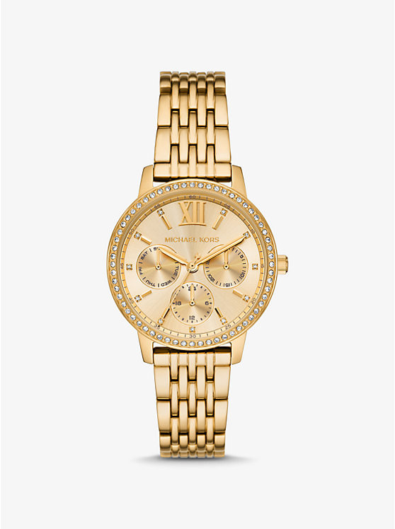 Melissa Pavé Gold-Tone Watch | Michael Kors CA