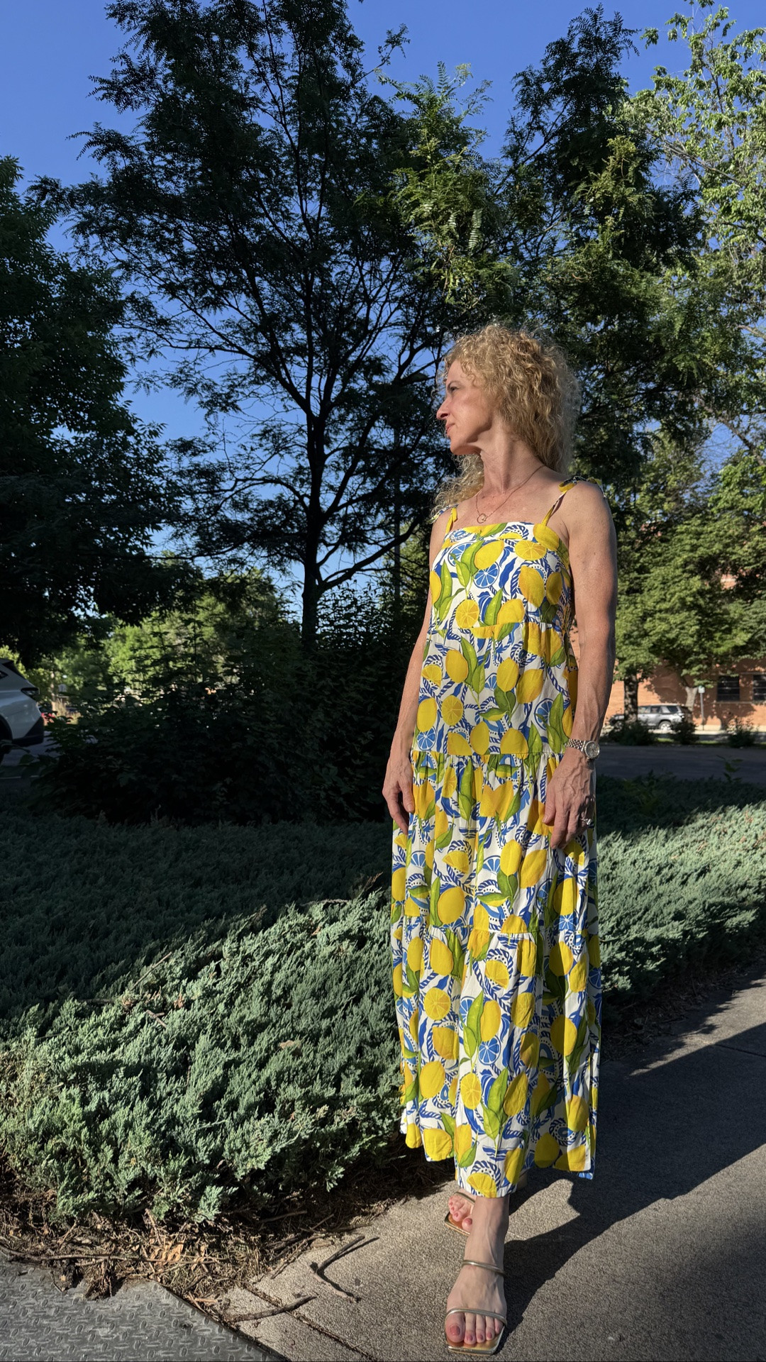 When life gives you lemons… wear them. 🍋
This floaty tiered sundress is lightweight, breezy, and made for warm summer days. The lemon print mixed with shades of blue and green gives it that timeless coastal feel that’s perfect for vacation, brunch, or strolling through town.