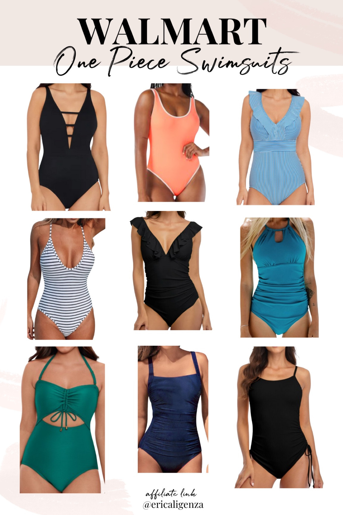 Walmart one piece swimsuits under $30🩱

One piece swimsuit // one piece swimsuit under $30 // striped swimsuit // cutout swimsuit // black swimsuit // navy blue swimsuit // coral swimsuit // green swimsuit 

#LTKswim #LTKunder50 #LTKFind
