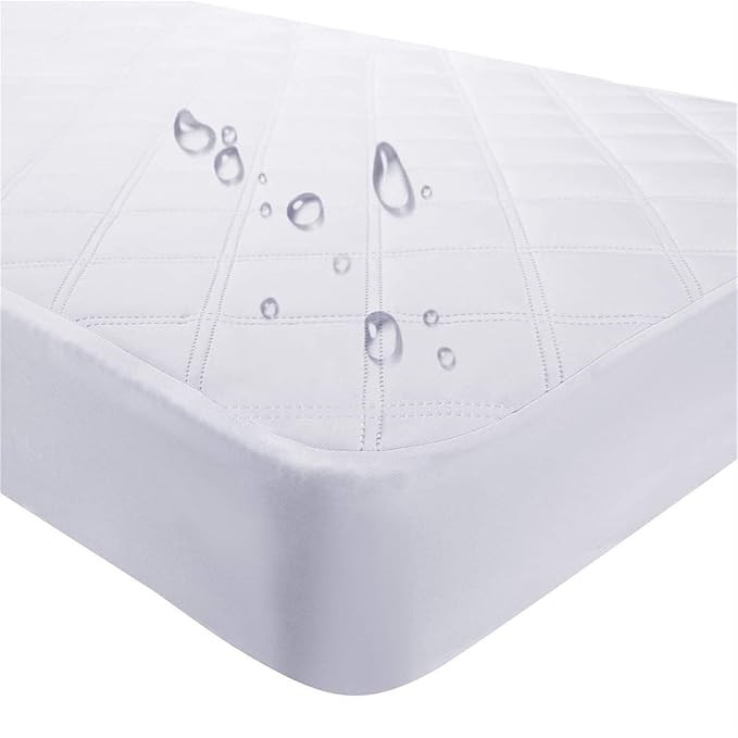 Waterproof Crib Mattress Protector, Quilted Fitted Crib Mattress Pad, Ultra Soft Breathable Toddl... | Amazon (US)