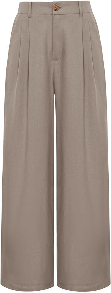 GRACE KARIN Wide Leg Pants Women's High Waisted Business Casual Straight Long Trousers Palazzo Pa... | Amazon (US)