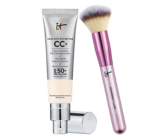 IT Cosmetics CC Cream SPF 50 with Special Edition Brush | QVC