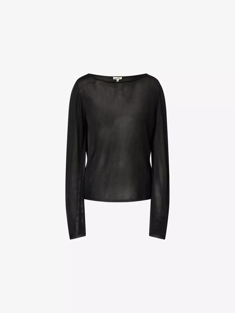 Bateau Long-Sleeve Knitted Top | Selfridges
