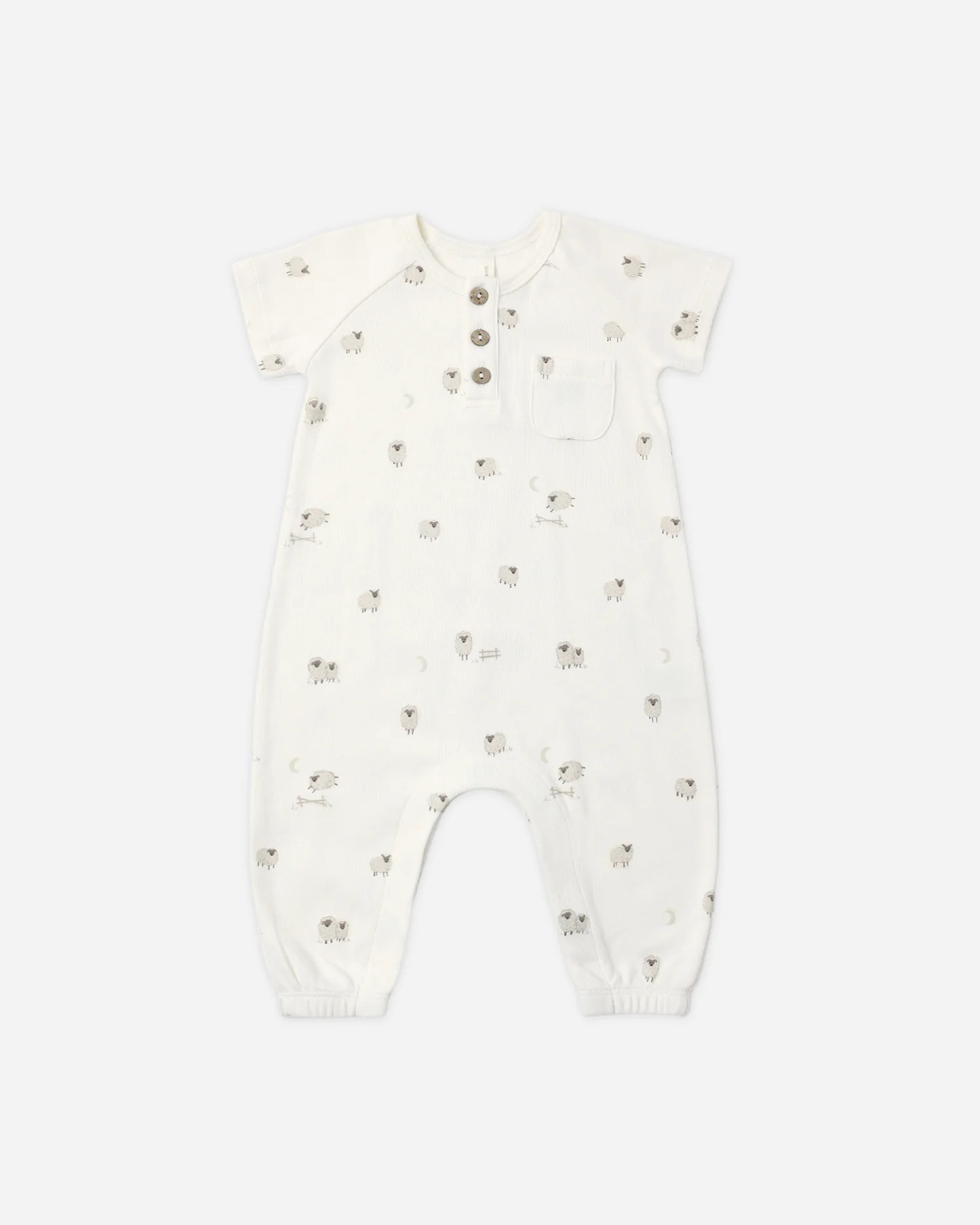 Short Sleeve Jumpsuit Sheep | Rylee + Cru