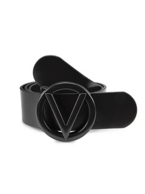 Valentino by Mario Valentino Giusy Logo Buckle Leather Belt on SALE | Saks OFF 5TH | Saks Fifth Avenue OFF 5TH