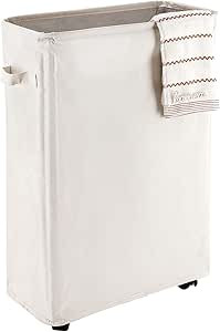 Caroeas Laundry Basket on Wheels, Slim Laundry Hamper Collapsible with Note Cards Waterproof Corn... | Amazon (CA)