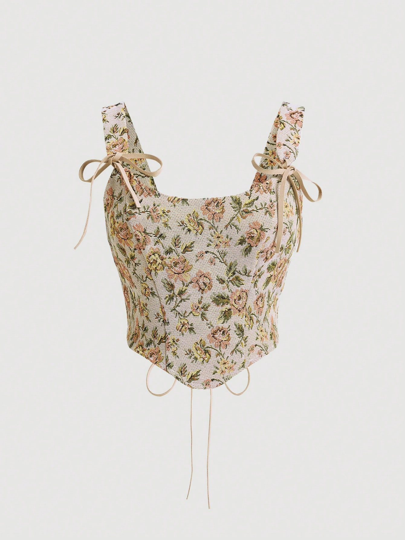 SHEIN MOD Plus Size Floral Print Knot Detail Cami Top | SHEIN