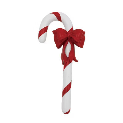 Transpac Oversized Candy Cane Decorative Object for Christmas Red Tabletop Decoration Indoor Holiday Decor Gift | Target