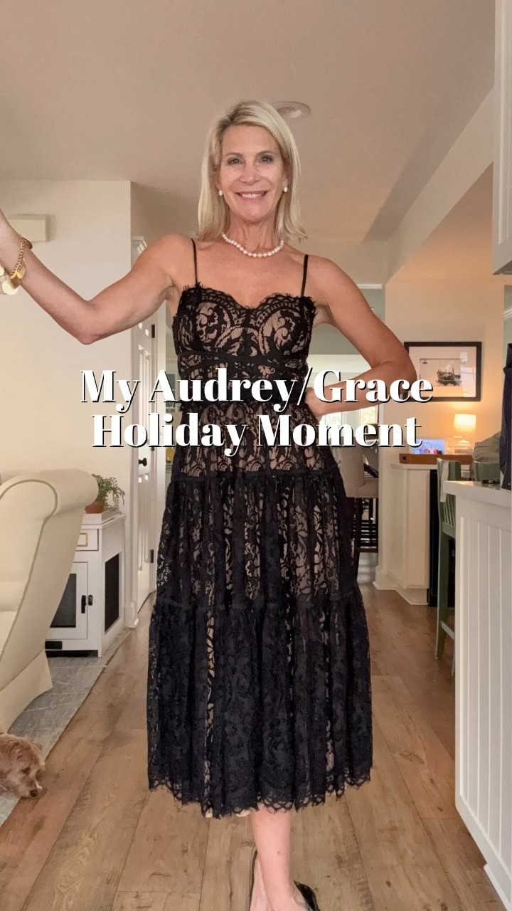 
Best fancy dress for the holidays! If you’re looking for an Audrey Hepburn or Grace Kelly moment, this is the one. I’m in an XS and it fits perfectly — the black lace is absolutely gorgeous. 

 #LTKHoliday #LTKgrwm #LTKootd