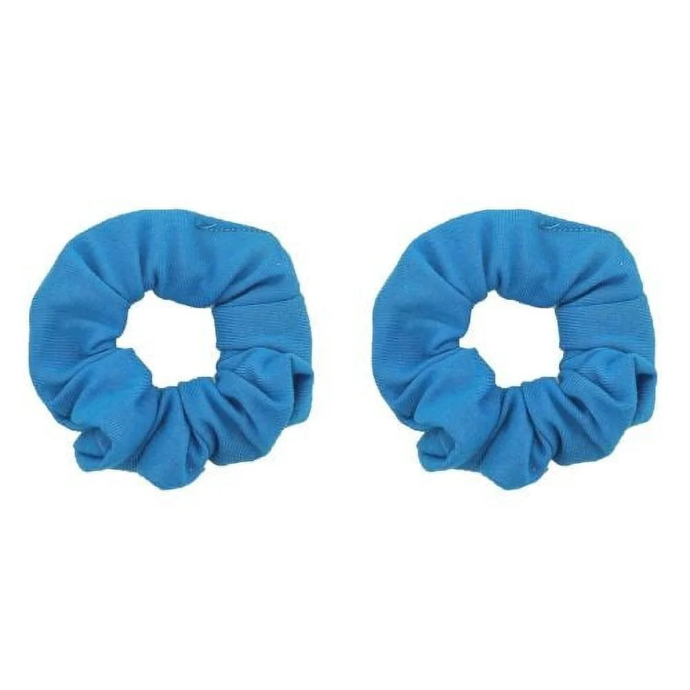 Motique Accessories Set of 2 Solid Hair Scrunchies for Adult Women (Blue) Scrunchy Hair Ties | Walmart (US)