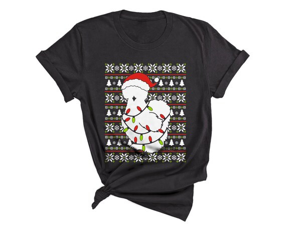 Santa Silkie Ugly Sweater Silkie Chicken Christmas Tee | Etsy (US)