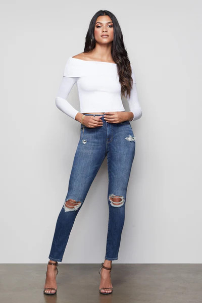 GOOD WAIST SNAKE POCKETS | BLUE322 | Good American