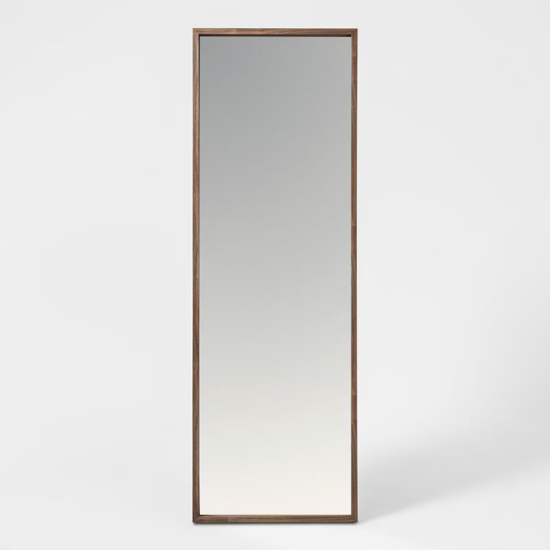 60" x 20" Walnut Hairpin Finish Floor Mirror Brown - Project 62™ | Target