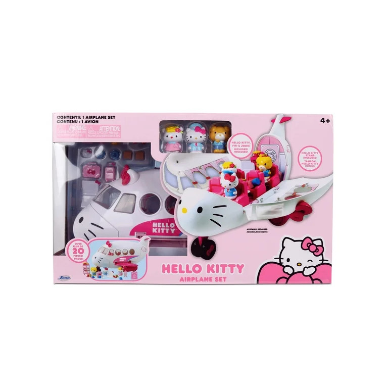 Jada Sanrio Hello Kitty and Friends – Hello Kitty Airline Play Set – Toy Airplane and Figure ... | Walmart (US)