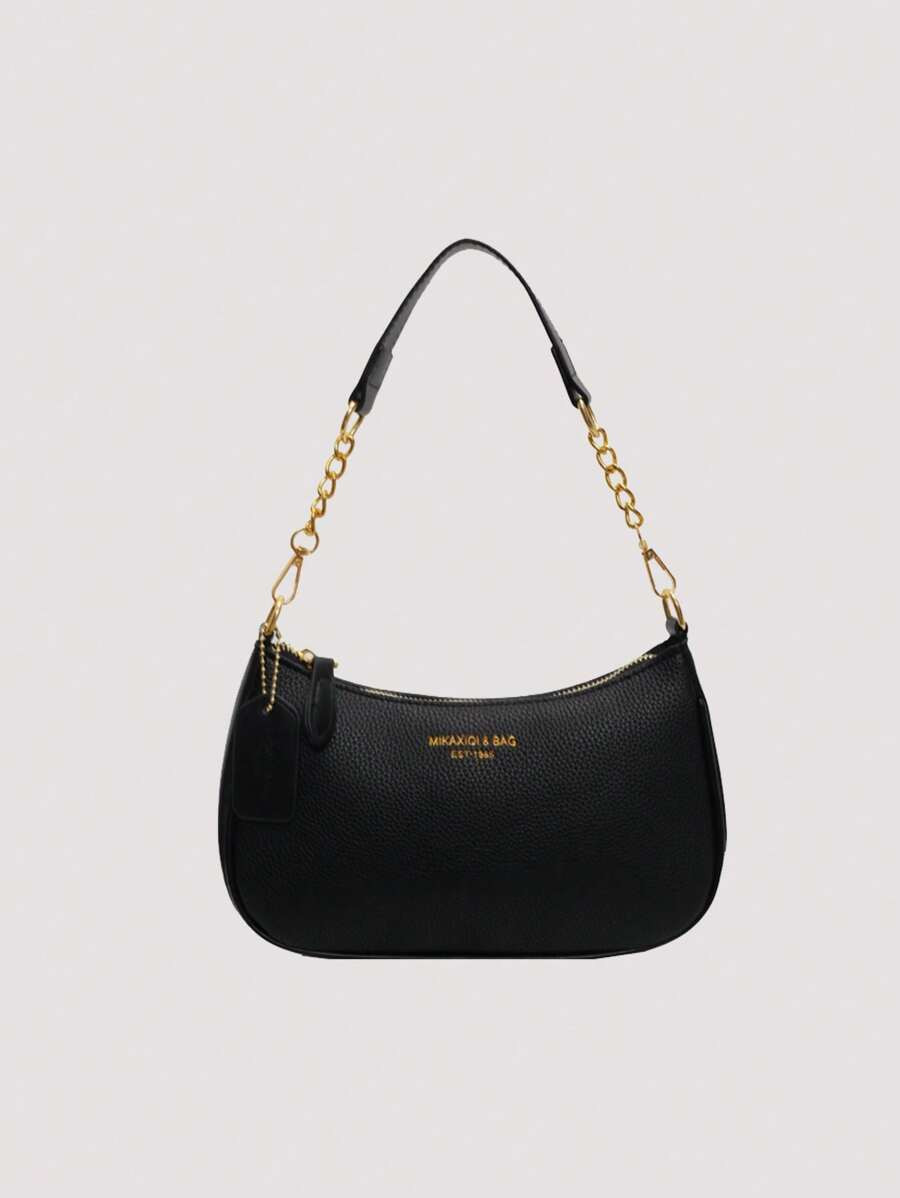 1pc Solid Color PU Leather Shoulder Bag For Women, Versatile Crossbody Bag For Commuting, Adjusta... | SHEIN