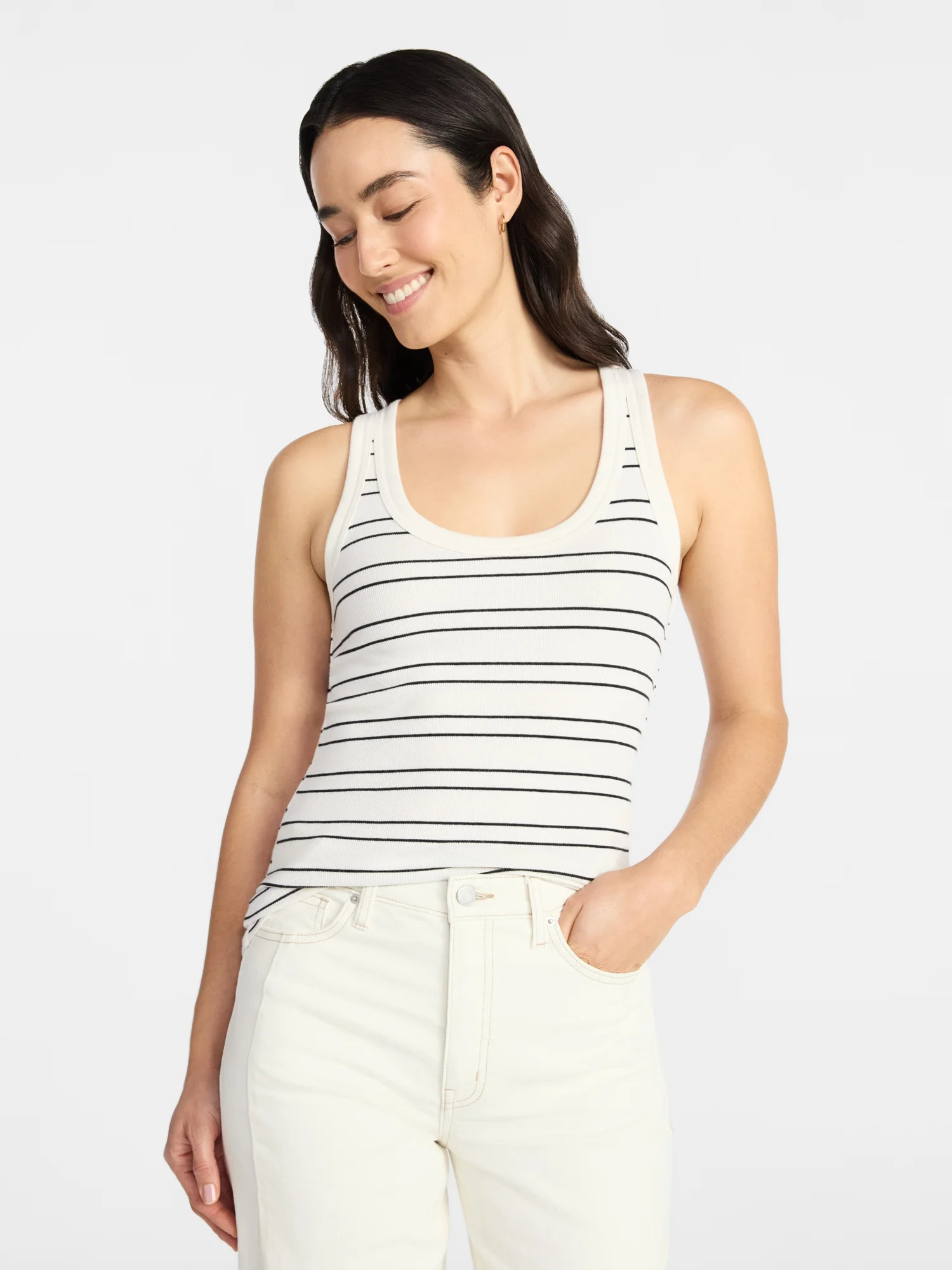 Time and Tru Women's Ribbed Tank Top, Sizes XS-XXXL | Walmart (US)