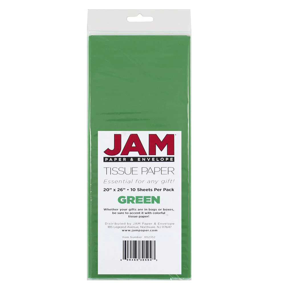 JAM Paper 20 -Sheet Any occasion Tissue Paper one_size in Green | 1152352A | Lowe's