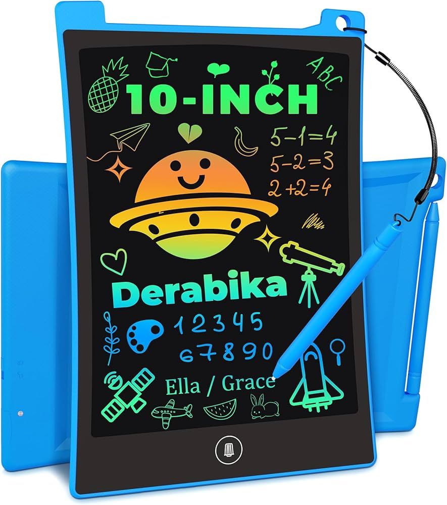 Derabika Learning Toys for 3 4 5 6 7 Girls Boys Gifts, 10 Inch Colorful LCD Writing Tablet Drawin... | Amazon (US)