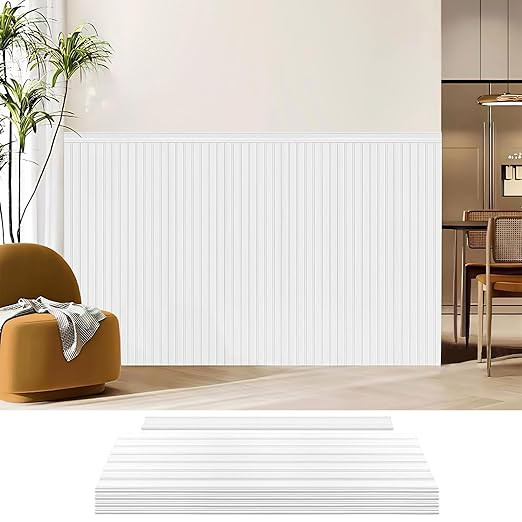 Art3d Wainscoting Wall Panel Kit, 37.8" Tall Beadboard Panels for Walls, Polystyrene Board and Ba... | Amazon (US)