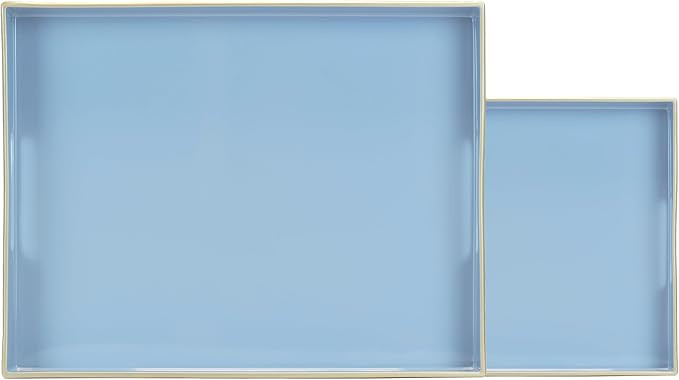 Serving Trays Set of 2, Decorative Plastic Serving Trays with Handles, Party Tray for Food, Coffe... | Amazon (US)