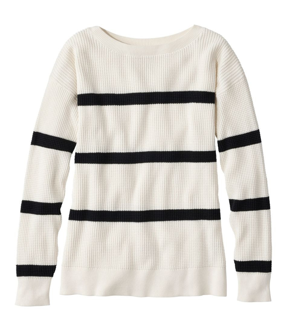 Women's Sunwashed Waffle Sweater, Pullover Stripe | Sweaters at L.L.Bean | L.L. Bean