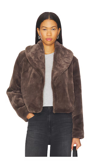 Cropped Faux Fur Coat in Full Steam | Revolve Clothing (Global)