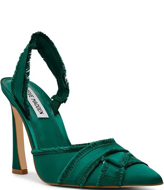 Steve Madden Larysa Satin Frayed Slingback Pumps | Dillard's | Dillard's