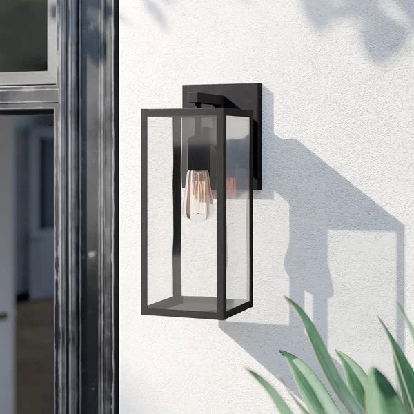 Andalucia Matte Black 1 - Bulb 14.76" H Outdoor Wall Lantern | Wayfair North America