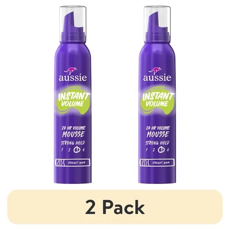 (2 pack) Aussie Instant Volume Mousse, 24-hour Volume Mousse, 6 oz | Walmart (US)