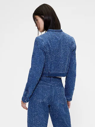 GapStudio Denim Tweed Crop Jacket | Gap (US)
