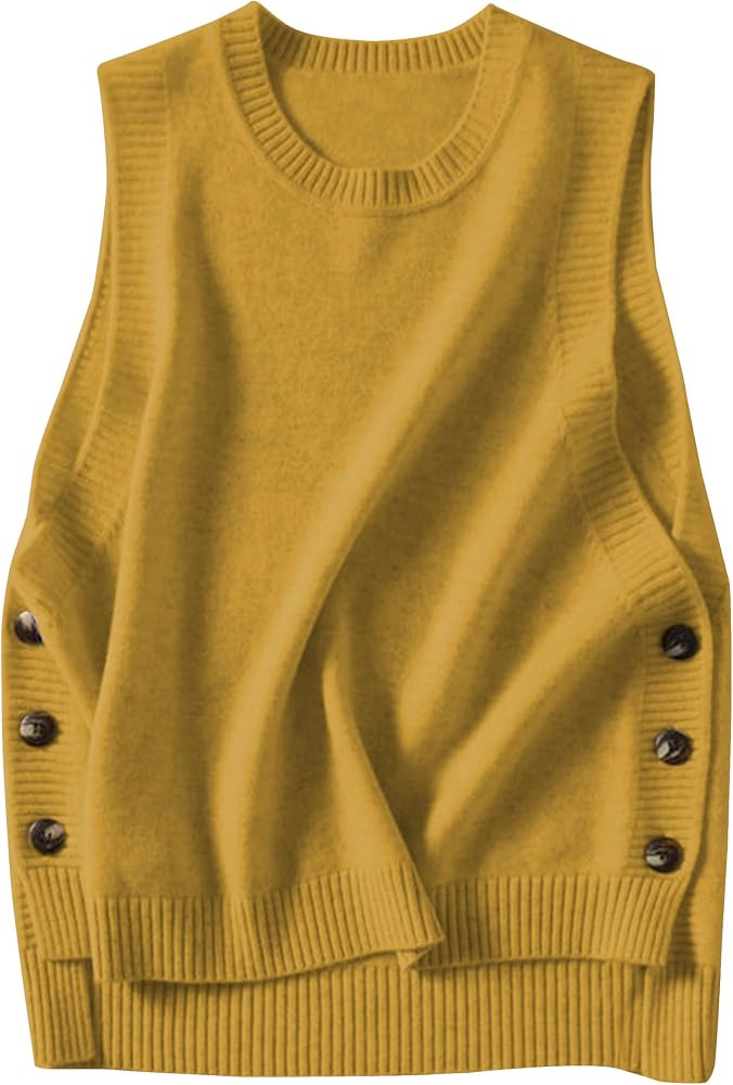 Pullover or Side Button, Fitted Ribbed Knitted, Lightweight Soft Comfy, Vacation Travel Work Vest... | Amazon (US)
