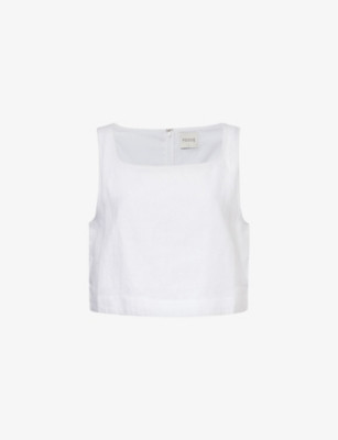 Val cropped linen top | Selfridges