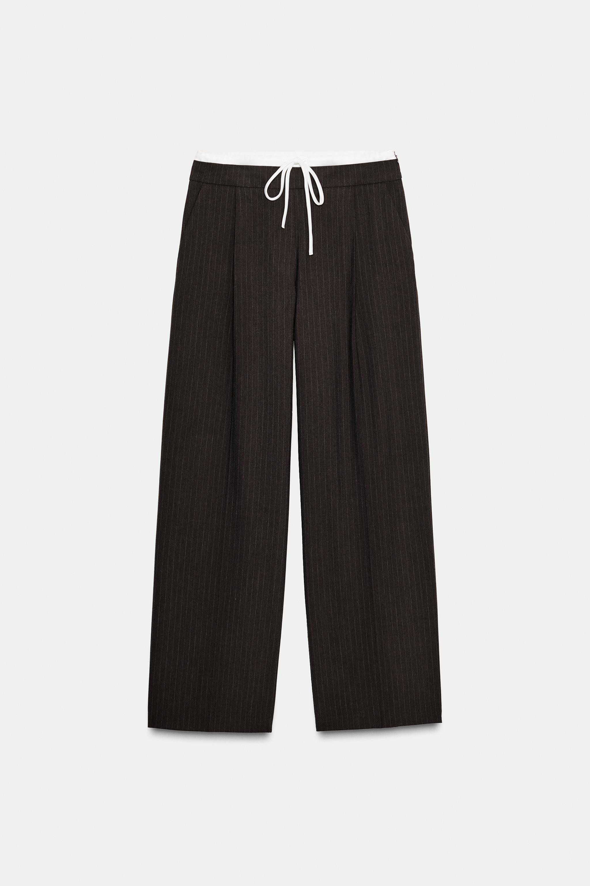 WIDE-LEG TROUSERS WITH DOUBLE WAISTBAND | Zara UK