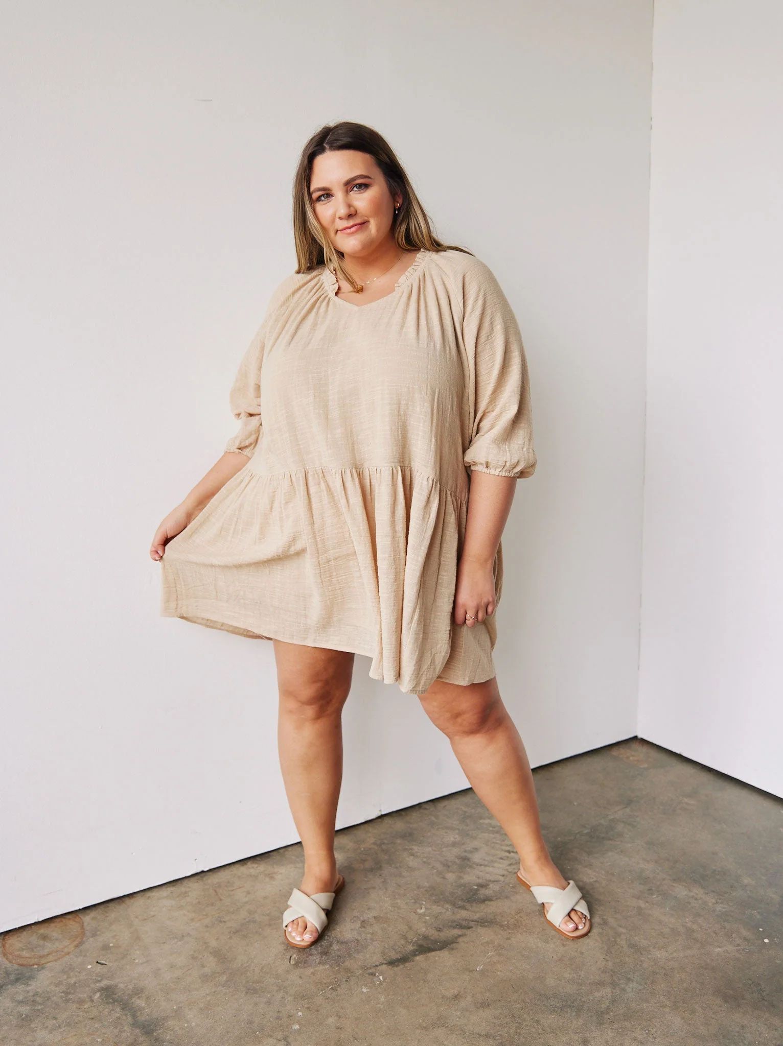 Hannah Raglan Flounce Dress | ABLE Clothing