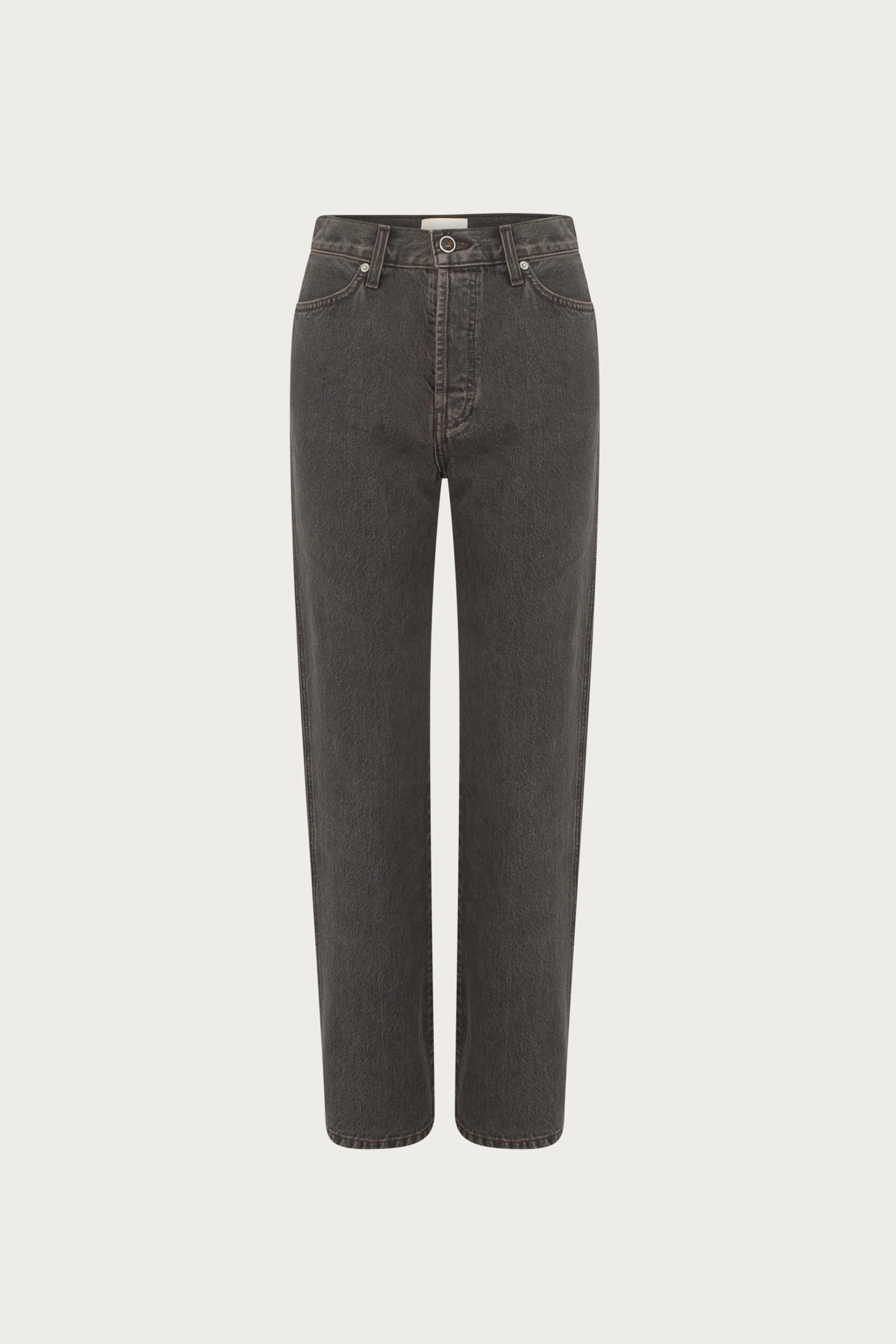 The Straight Ankle Jean (Stone Black) | SAME