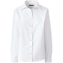 Women's Plus Size No Iron Button Front Shirt | Lands' End (US)
