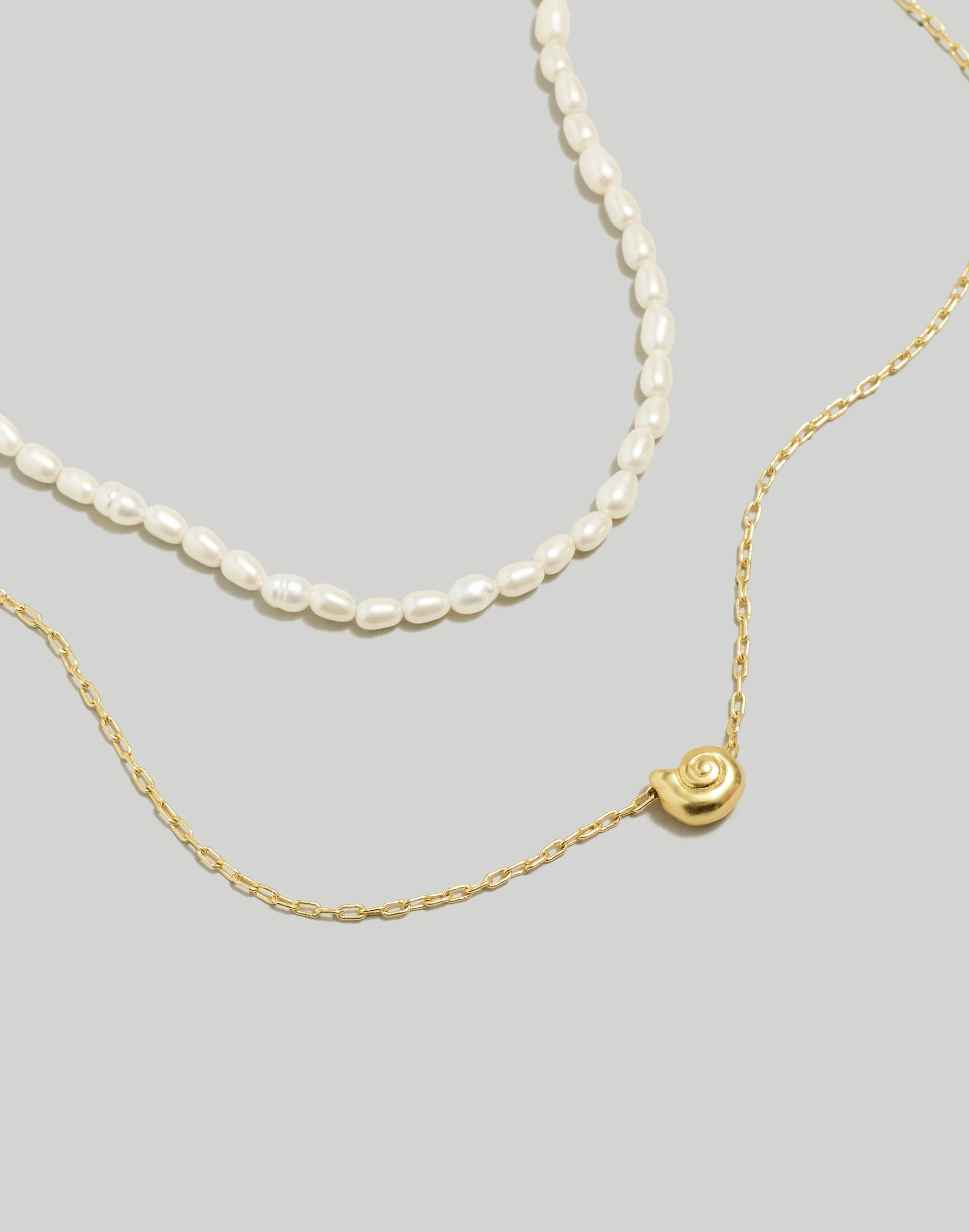 Two-Pack Pearl Shell Necklace Set | Madewell