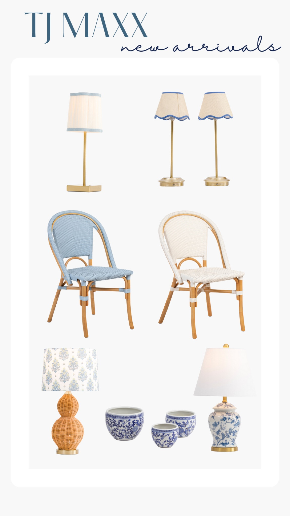 Tjmaxx home new arrivals! Serena & Lily look for less rattan bistro chairs indoor outdoor coastal decor grandmillennial style

#LTKFindsUnder50 #LTKHome #LTKSaleAlert

#LTKSeasonal #LTKStyleTip #LTKHome